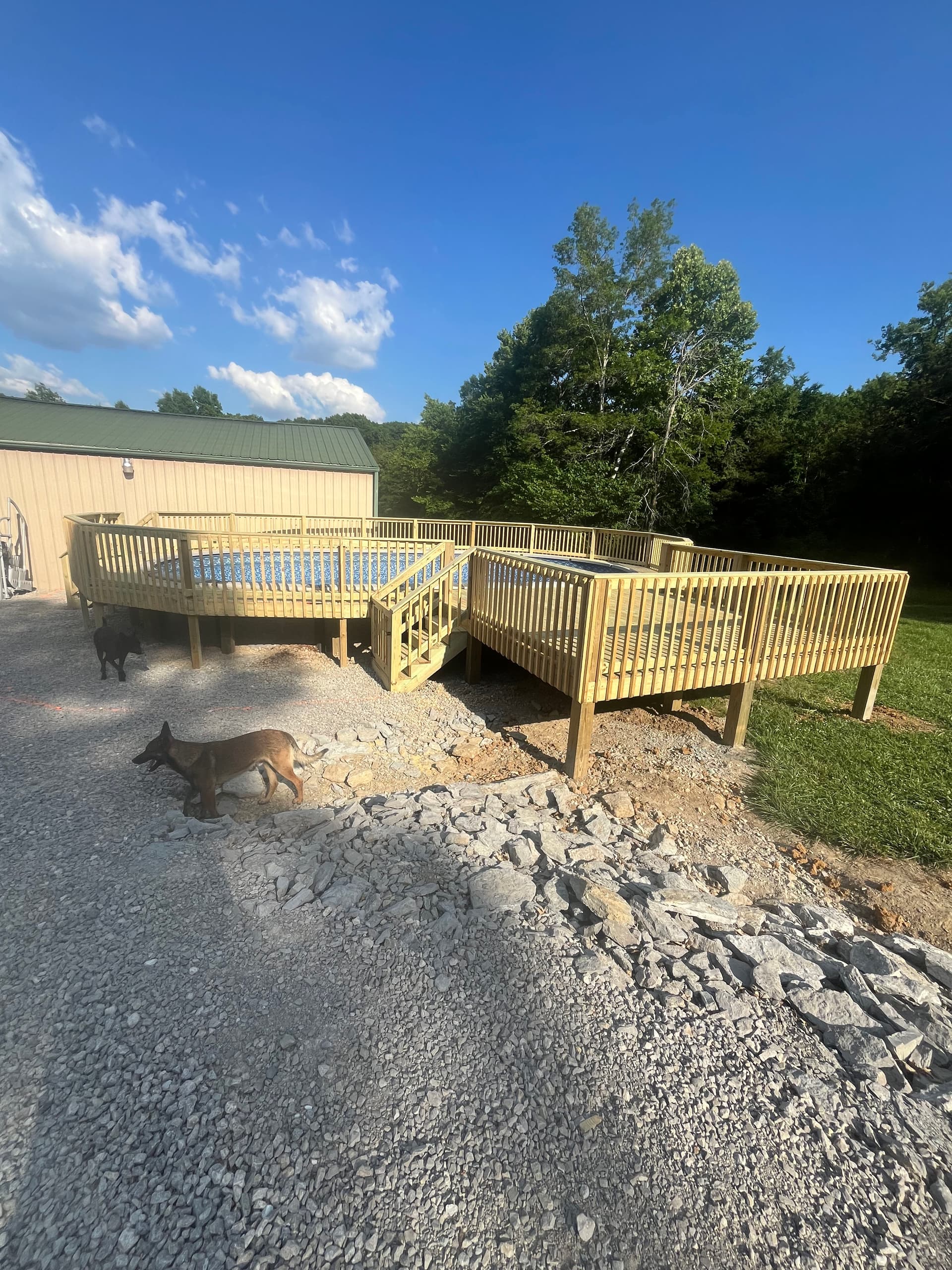 Gallery photos for Above Ground Pool Gets a Full Wrap-Around Deck Build: Image #5