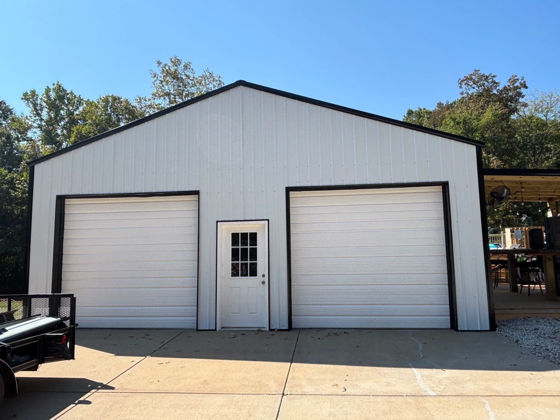 Gallery photos for Shop Gets a Full Metal Siding Overhaul - White, Black Trim, Black Roof: Image #3