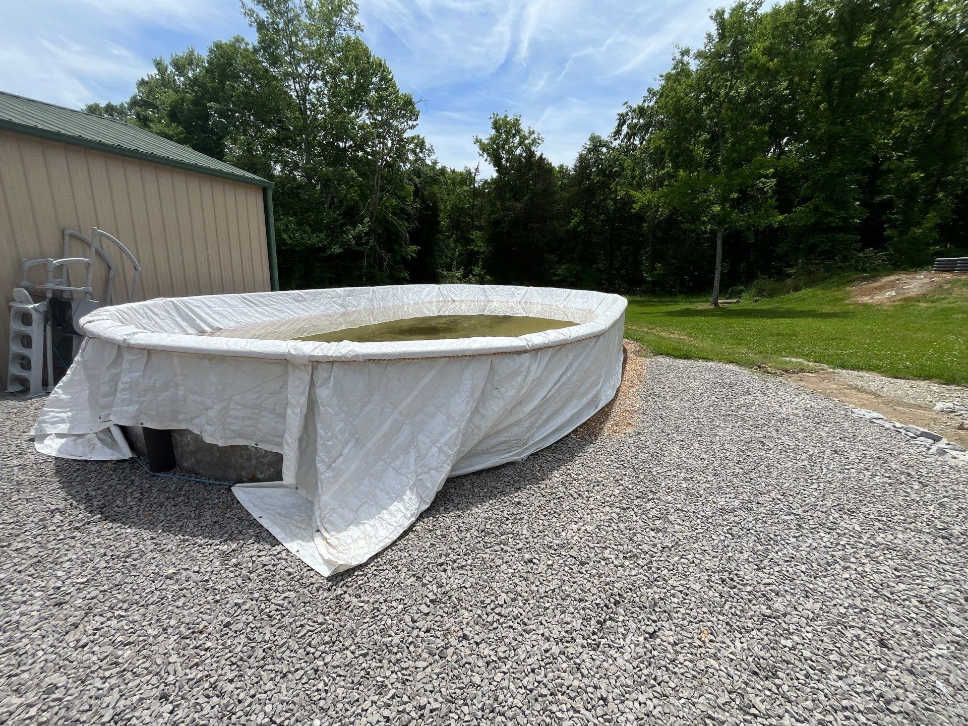 Gallery photos for Above Ground Pool Gets a Full Wrap-Around Deck Build: Image #1