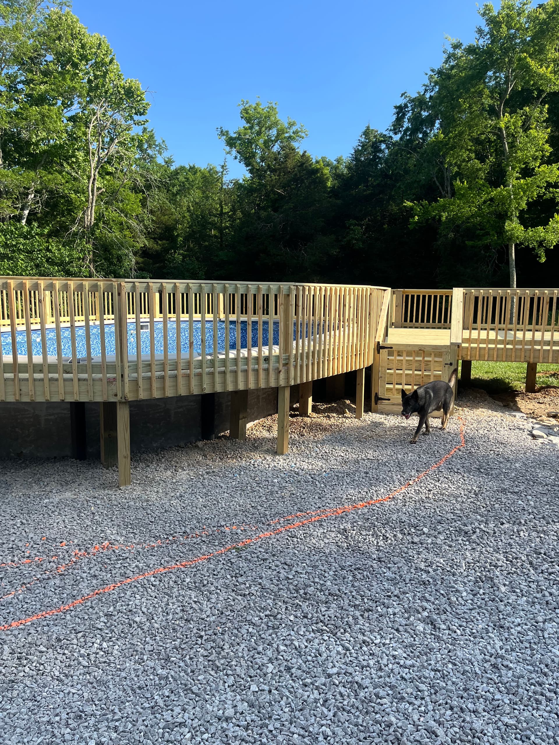 Gallery photos for Above Ground Pool Gets a Full Wrap-Around Deck Build: Image #8