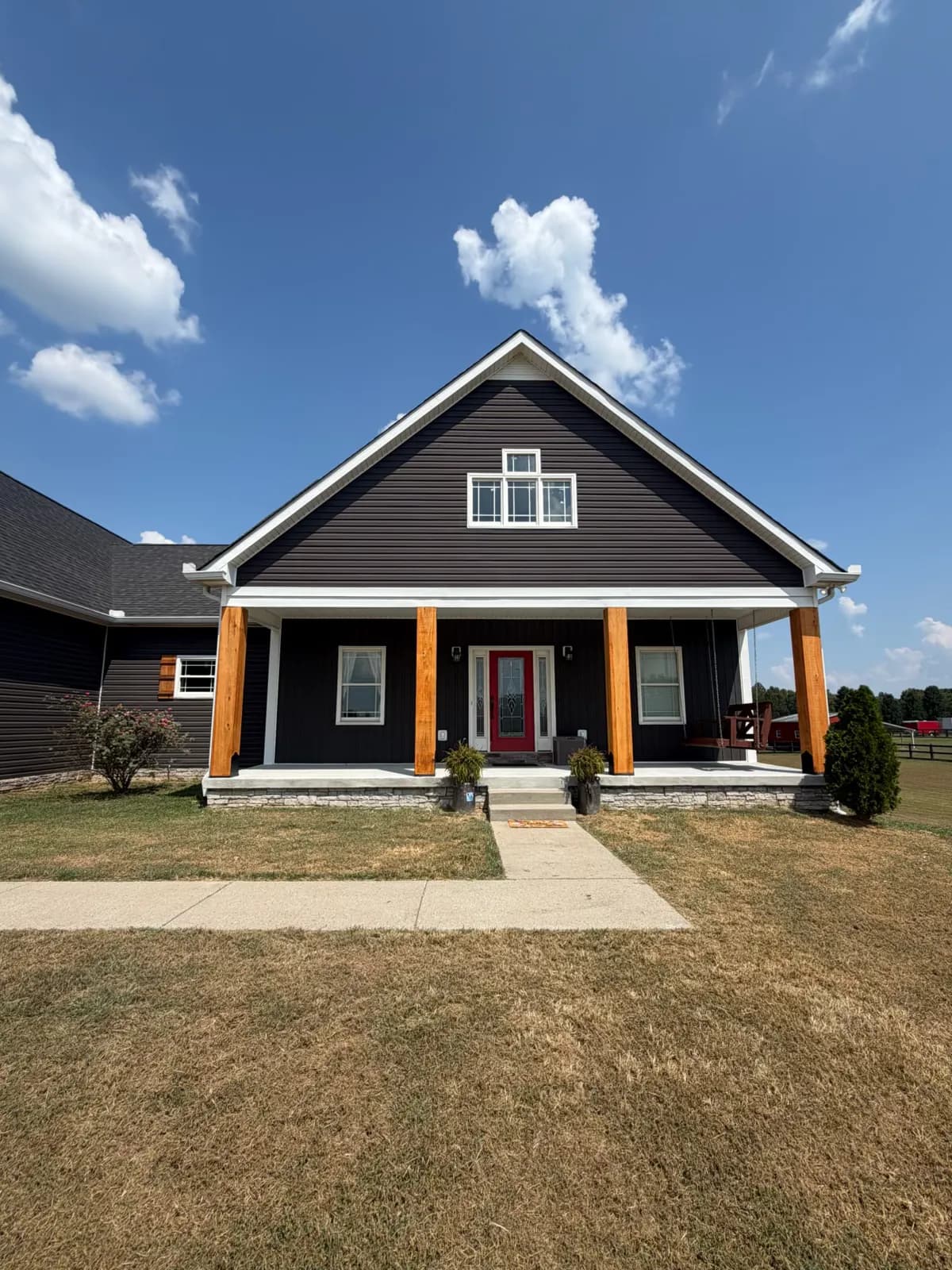 Front Porch Overhaul with Solid 12x12 Posts and Custom Siding image